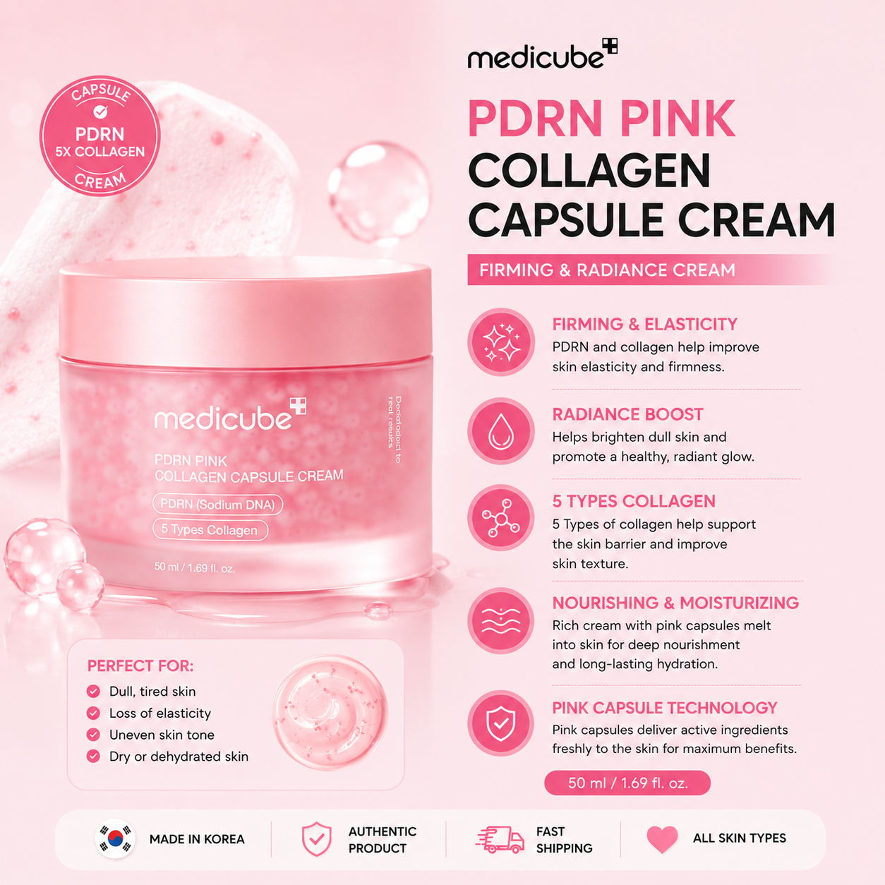 Medicube PDRN Pink Collagen Capsule cream